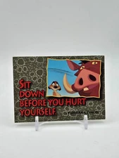 Pumbaa & Timon "Sit Down Before You Hurt Yourself" 1994 Skybox Lion King #86
