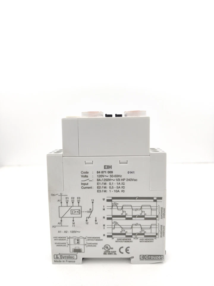 Crouzet EIH 84 871 009 Current Control Relay - Image 2 of 4