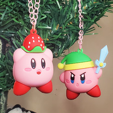 Kirby Christmas tree ornaments Strawberry  Sword Kirby - Zelda Link 3D minifigs