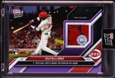 Elly De La Cruz Reds 450 ft HR 2024 Topps Now #50D Reds Base Relic PURPLE 04/25