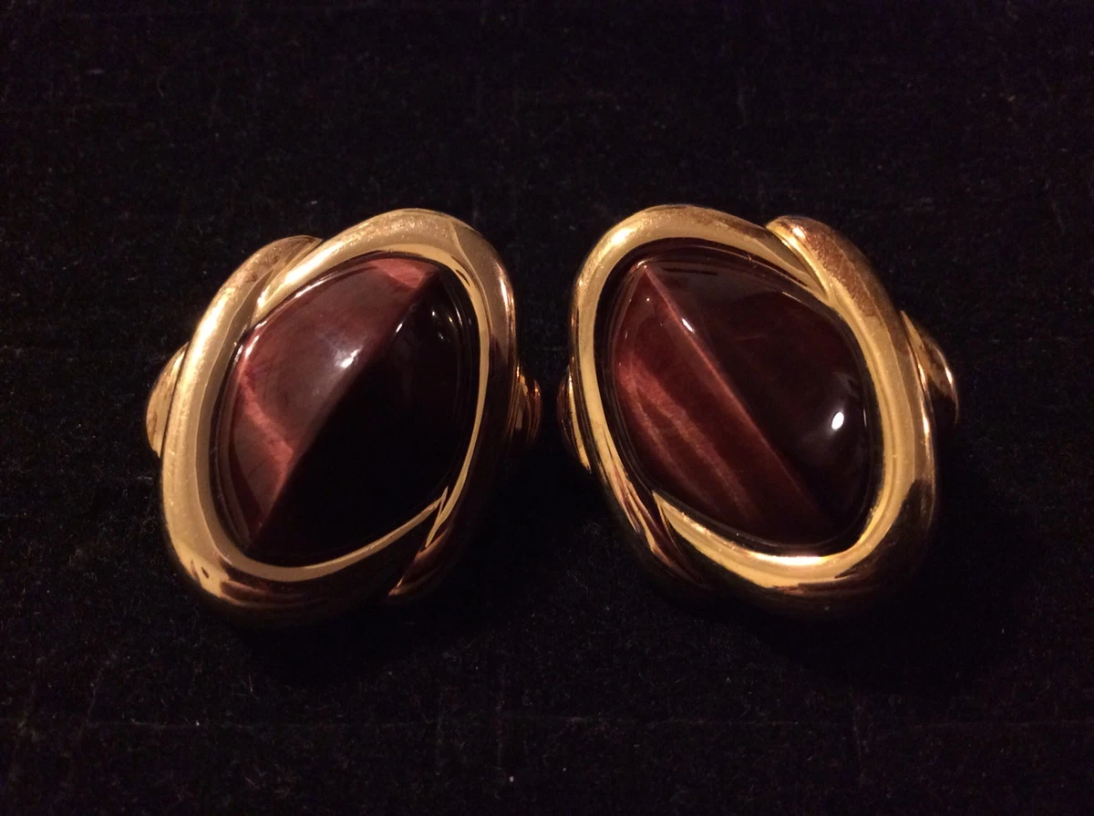 Kai Yin Lo KYLO 925 Sterling Silver Carnelian Earrings With Solid
