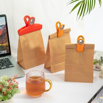 Magnetic Storage Bag Clips - 8 Pack Colorful Refrigerator Clips For Organization