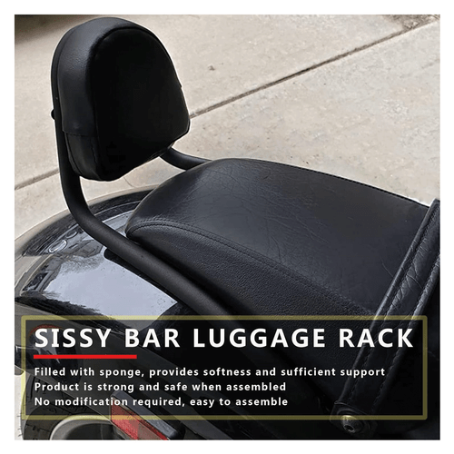 Rear Passenger Backrest Sissy Bar Black For Honda Fury VT1300CX 2010-2019 2011 - Picture 2 of 9
