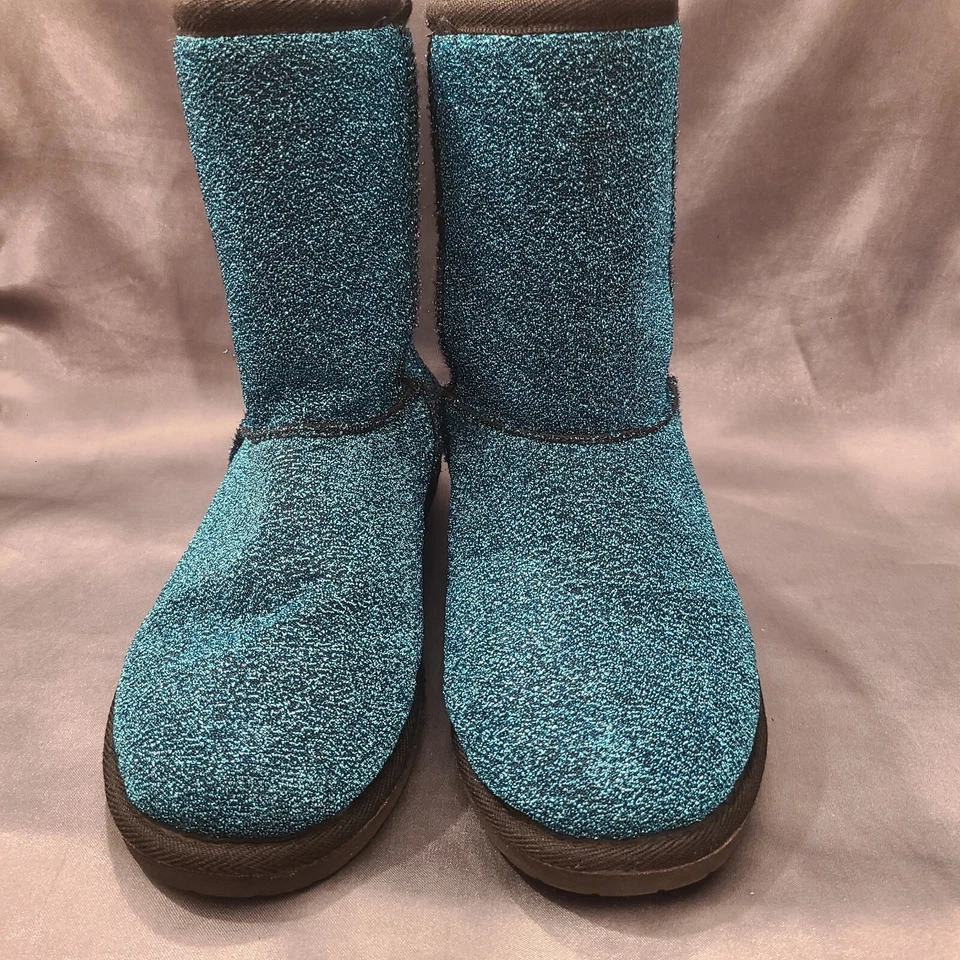 Dawgs Boots Womans Size 8 Blue Sparkle White Microfiber Lined Comfortable Girls - Image 2 of 4