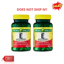 Spring Valley Vitamin E Supplement 400IU Twin Pack, 200 Softgel Capsules