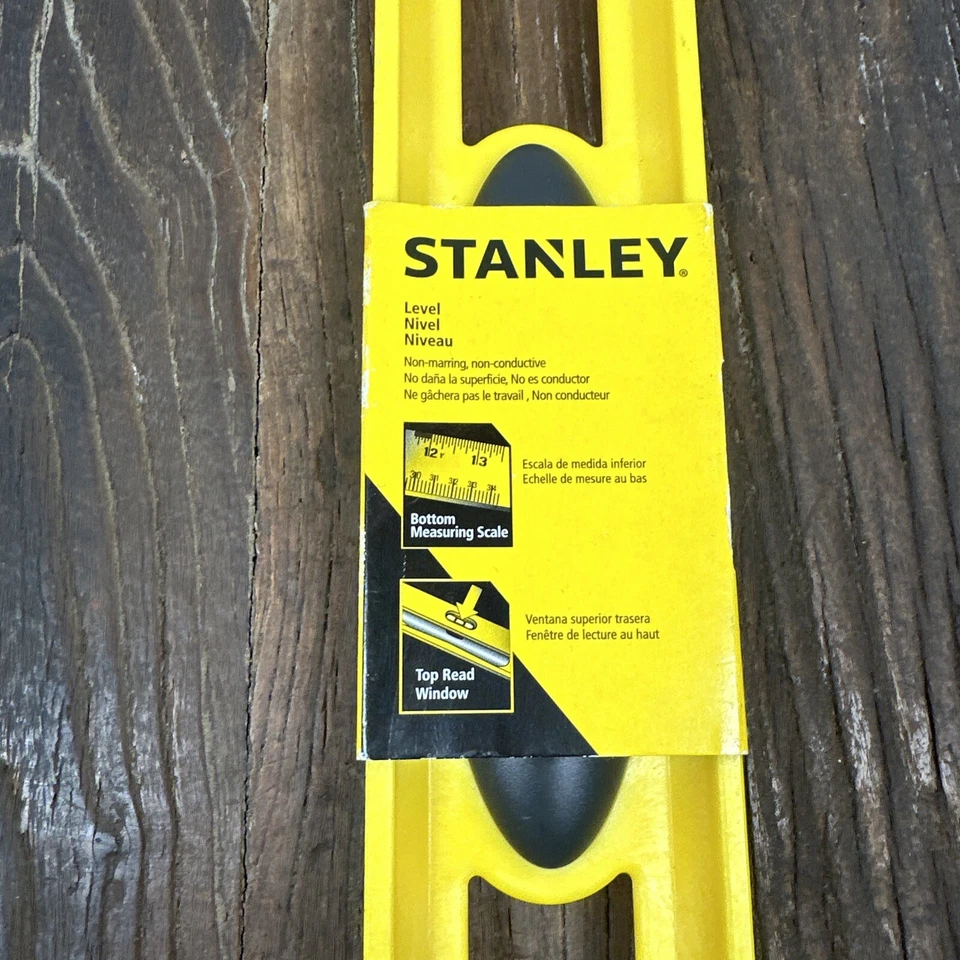 Stanley FatMax 24" ALUMINUM Non-Magnetic BOX BEAM High Impact ABS Level 3 VIAL - Image 2 of 4