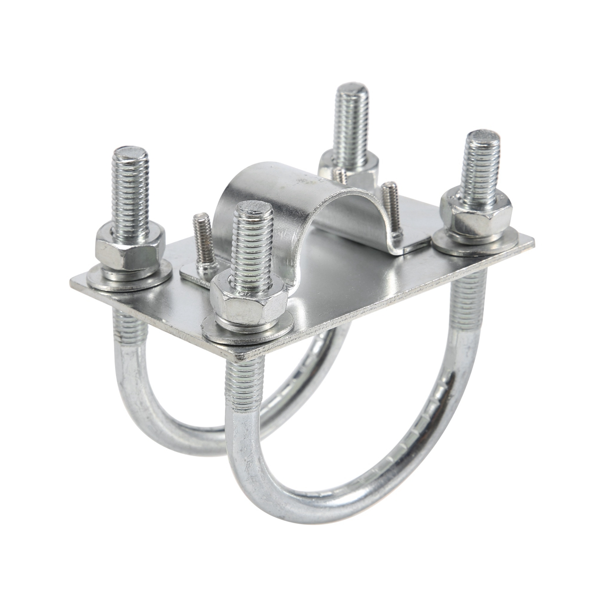2X Antenna Mast Clamp Bracket with UBolts Rust Clamp Panel Pipe