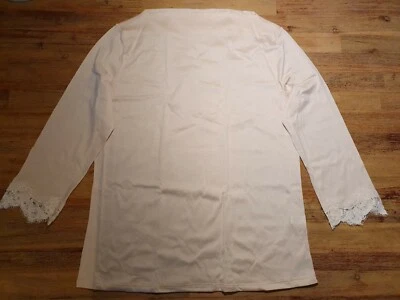 LUXUS PUR: FOGAL Shirt Baumwolle+Seide+Spitze DOLCE VITA 711, L, ivory, NEU&OVP - Bild 1 von 4