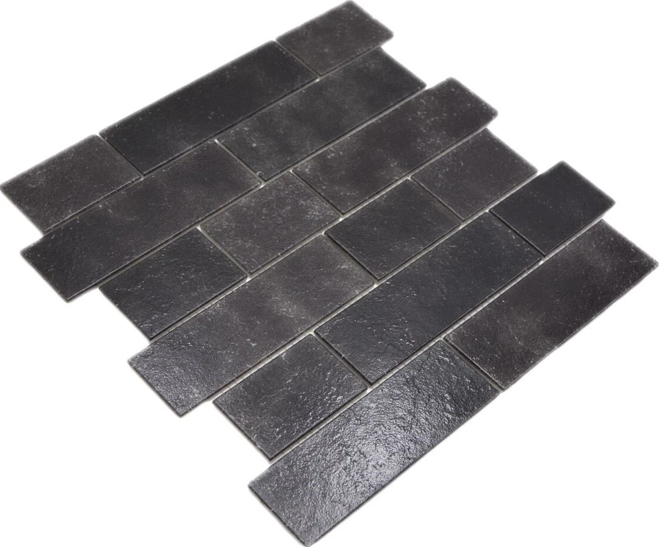 Pâte de Verre Noir Mauerverbund Maueroptik Küchenwand 68-0349L _F - Photo 2/4