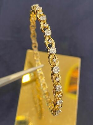 Gold American Diamond Tennis Bracelet by Niscka - Diamond Bracelets
