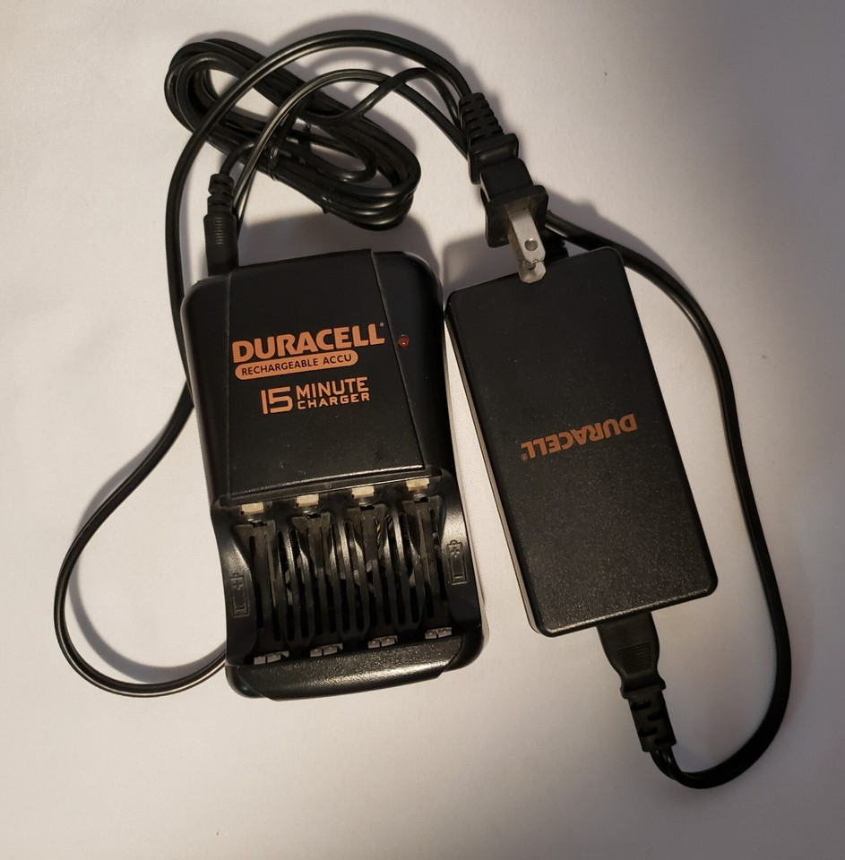 Duracell Rechargeable 15 Minute Charger NiMH Battery w/ Power Adapter CEF15NC eBay