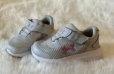 Under Armour Girls Toddler Size 5 Surge 2 AC Running Shoe Gray White