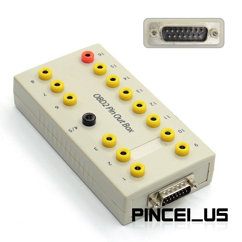 OBD2 Breakout Box Outil De Diagnostic 16 Broches Détecteur De