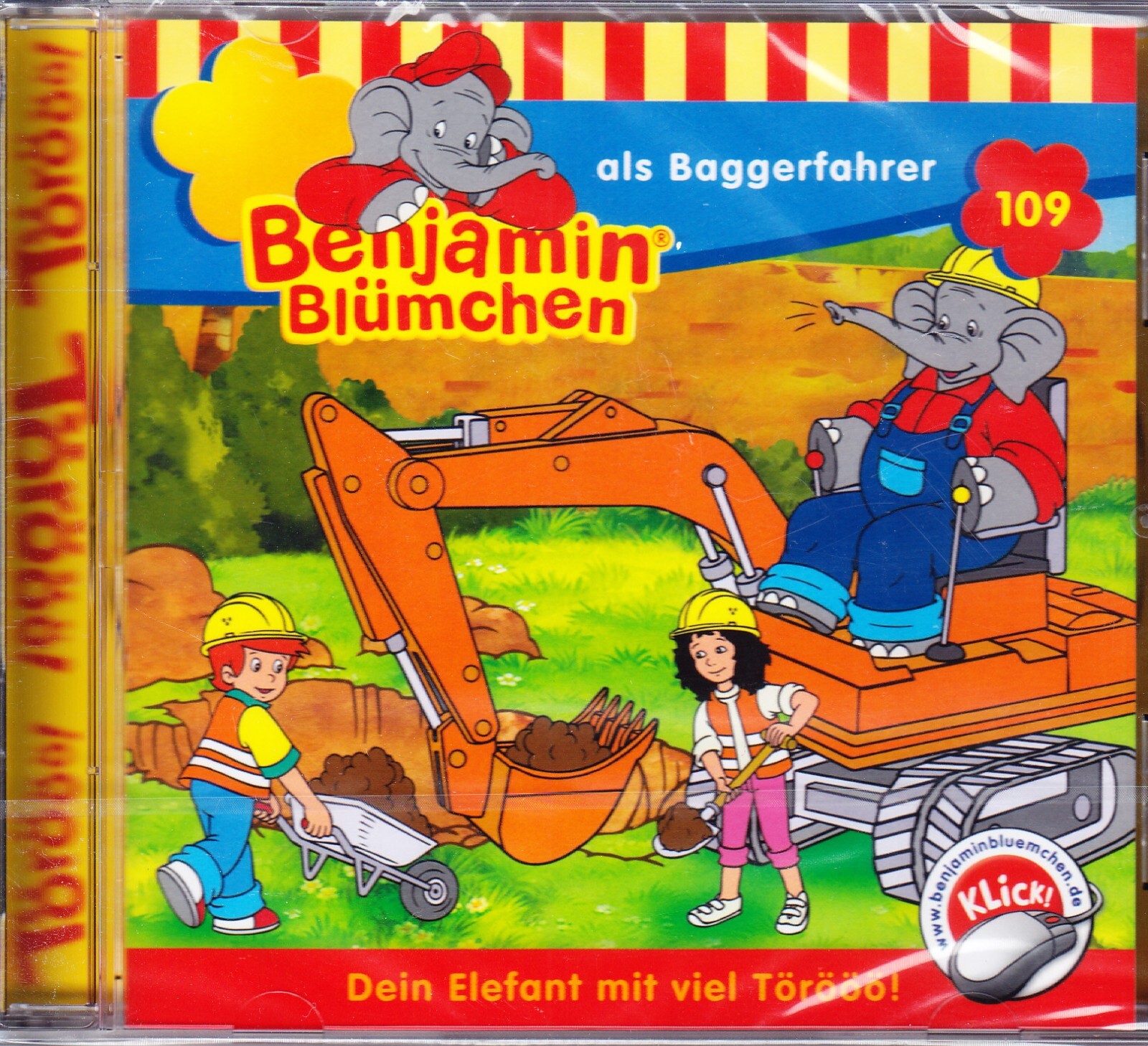 Thumbnail - Cd Benjamin Blümchen 109 - Als Baggerfahrer - Kiddinx - Neu/ovp