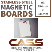 A1 (594mm x 841mm) STAINLESS STEEL MAGNETIC NOTICE / MEMO BOARDS