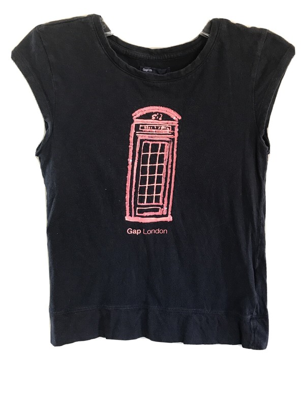 GAP Kids London Youth Girls Shirt XL Blue & Pink 