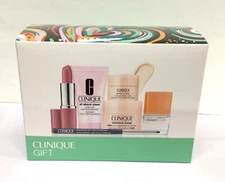 Clinique 6-PC. Makeup Gift Set Cleanser, Lipstick, Eyeliner, Happy Perfume NIB
