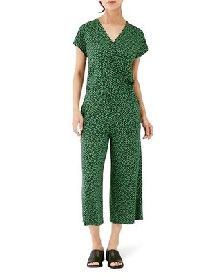 [Amazon Essentials] Damen Cropped Jumpsuit Wickeloptik weites Bein Gummibund
