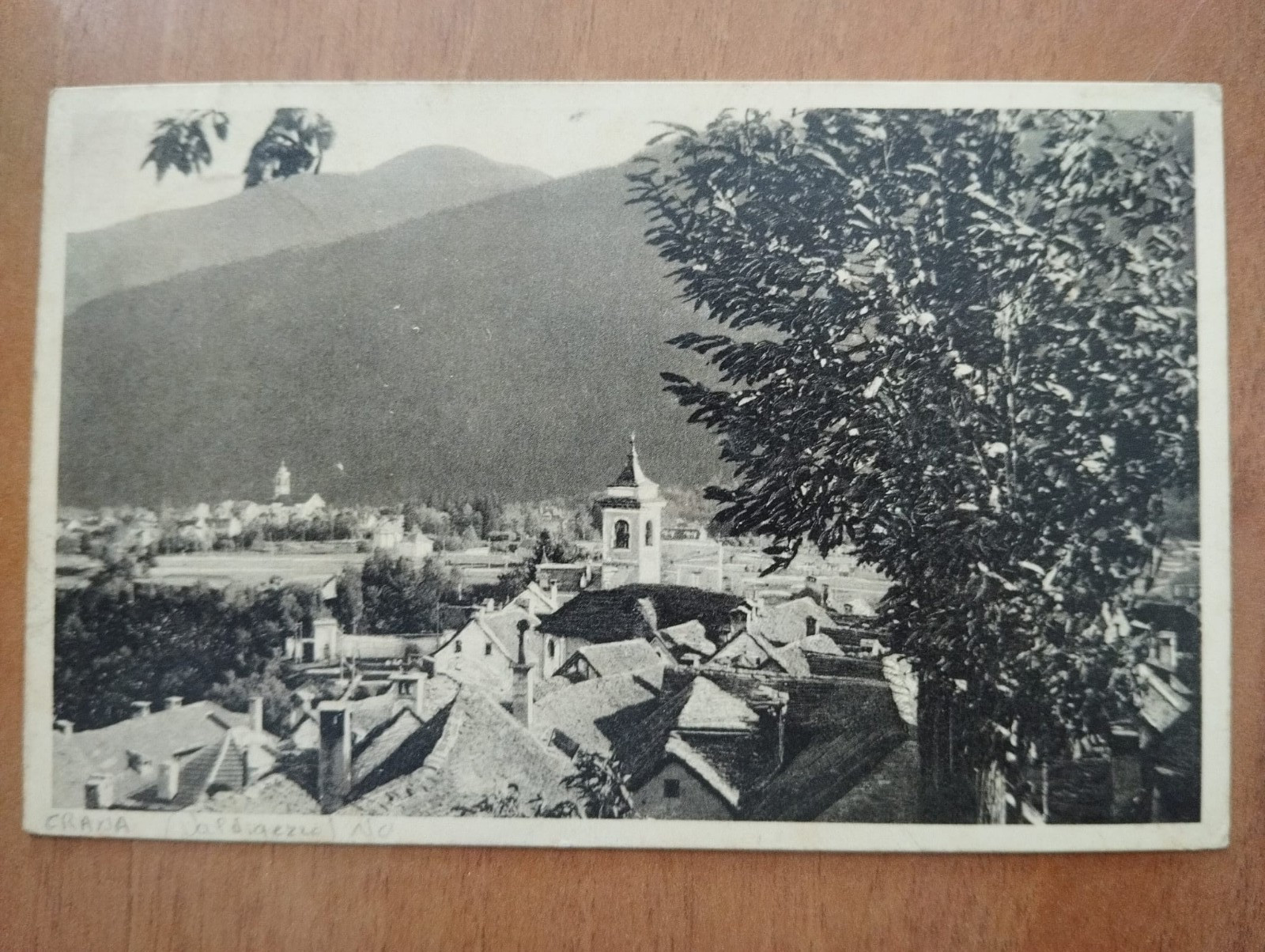 VALLE VIGEZZO-CRANA E S. MARIA MAGGIORE-PANORAMA 1930 VG RARA  CARTOLINA D'EPOCA