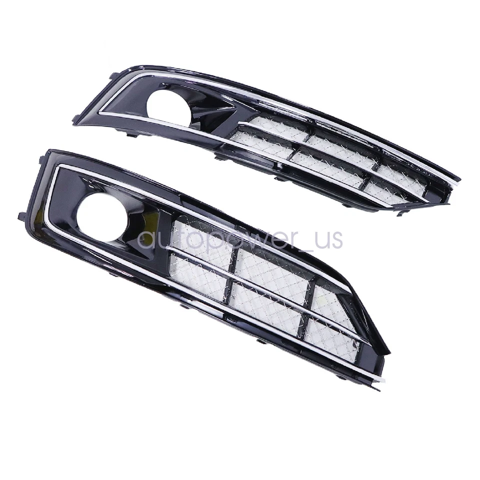 2 piezas cubiertas de faros antiniebla delanteros izquierdo y derecho para Audi A8/Quattro L 2015-2017 nuevas Foto 3 de 4