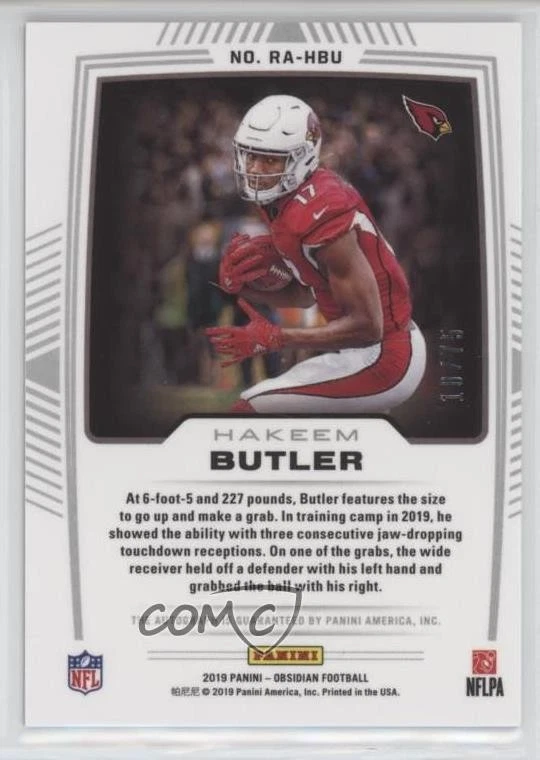 2019 Panini Obsidian Rookie Electric Etch Orange /75 Hakeem Butler Auto RC - Image 2 of 2