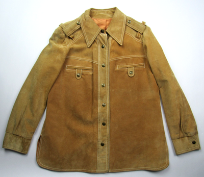 Vtg 60s 70s Women's Fancy Suede Shirt Jacket Snap Front Sz 16 Vtg 60s 70s Women's Fancy Suede Shirt Jacket Snap Front Sz 16