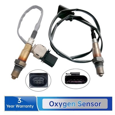 2PCS Oxygen Sensor Up+Down For Audi A6 2.0L L4 Turbocharged 2012 2013 2014 2015