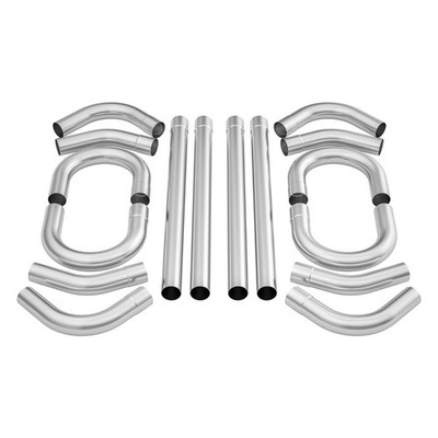 Universal DIY Exhaust Tubing Mandrel Bend Kit Mild Steel U-Bend Straight Pipe