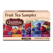 Celestial Seasonings Fruit Tea Sampler Pack Tea Bags Caffeine Free 18ct