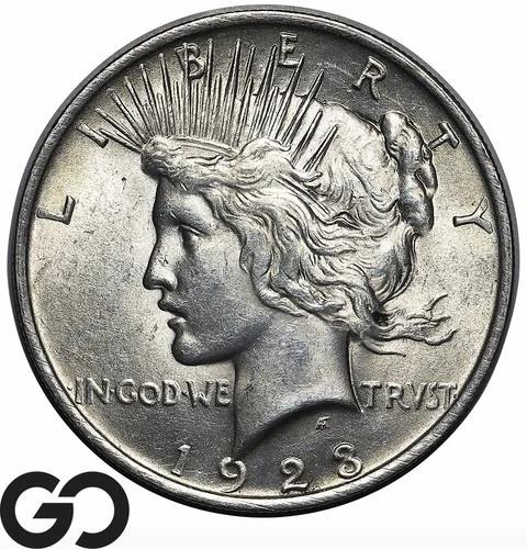 1923 Peace Dollar, Solid Gem BU++
