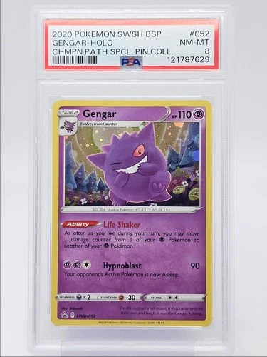 GENGAR HOLO 2020 POKEMON SWSH CHAMPION PATH BS PROMO SWSH052 PSA 8 Q5677