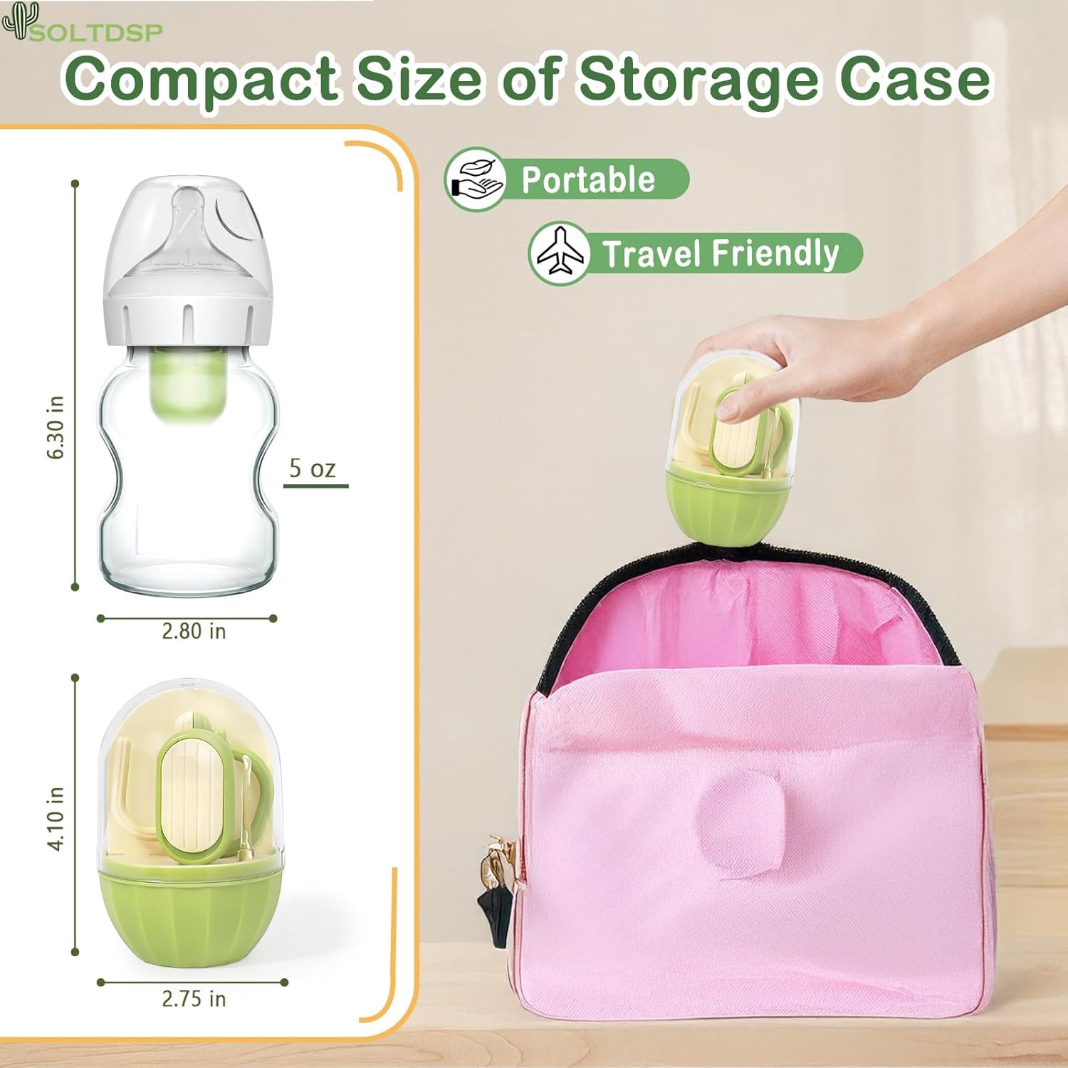 как выглядит 5-in-1 Baby Nail Kit with Storage Case, Cactus Theme Design Including Baby Nail фото