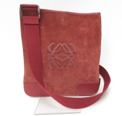 Authentic LOEWE Anagram Suede leather Shoulder Bag  S#50281