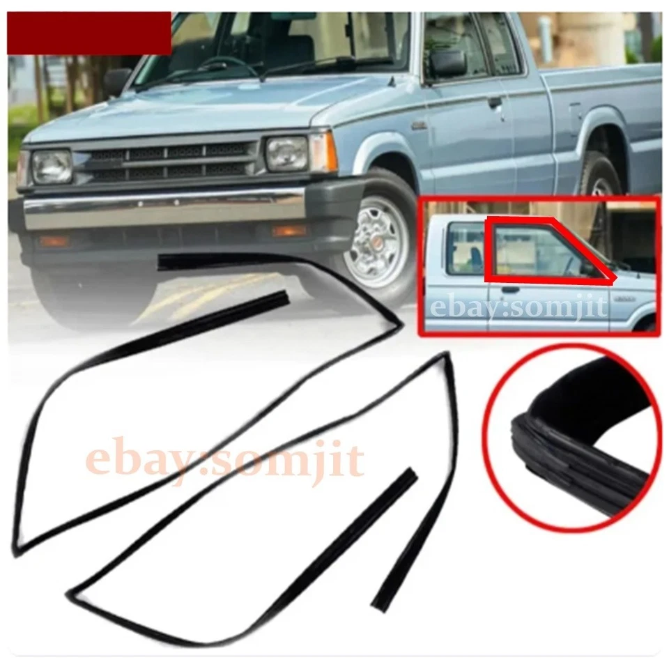 Par de sellos de canal de funcionamiento de vidrio para ventana para camioneta Mazda B2000 B2200 B2600 86-93 Foto 4 de 4