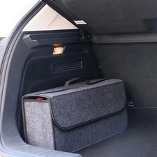 1PC Dark gray car felt storage box car storage bag enlarged and thickened soft f
