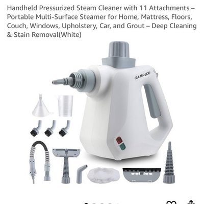#ad Handheld Pressurized Steam Cleaner with 11 Attachments – Portable Multi Surfa... $39.88