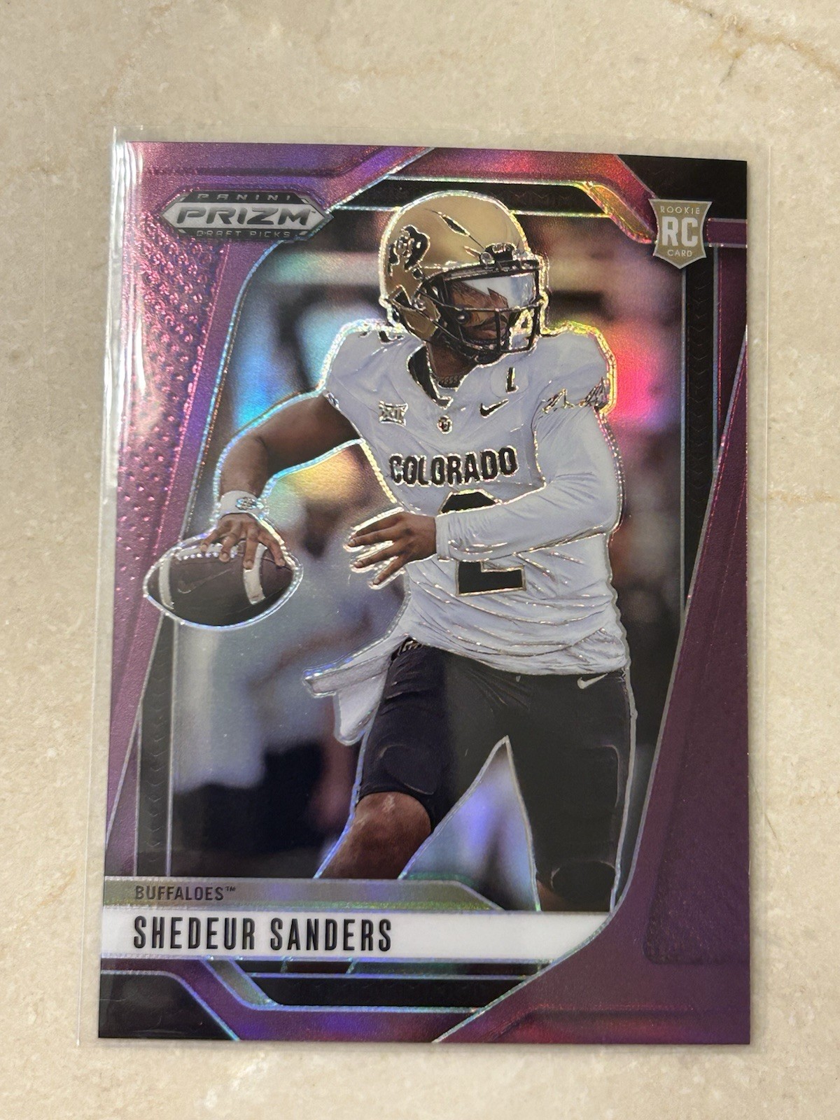 2025 Prizm Draft Picks Shedeur Sanders Purple Prizm /99 #19 RC Colorado.