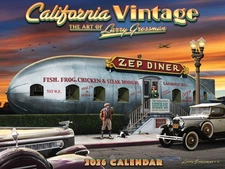 California Vintage Calendar 2026 By Larry Grossman Monthly Wall 12 Month Made In