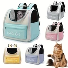 Cat Pet Backpack Small Dog Large Capacity Mesh Vent Travel Bag with Zip Closure