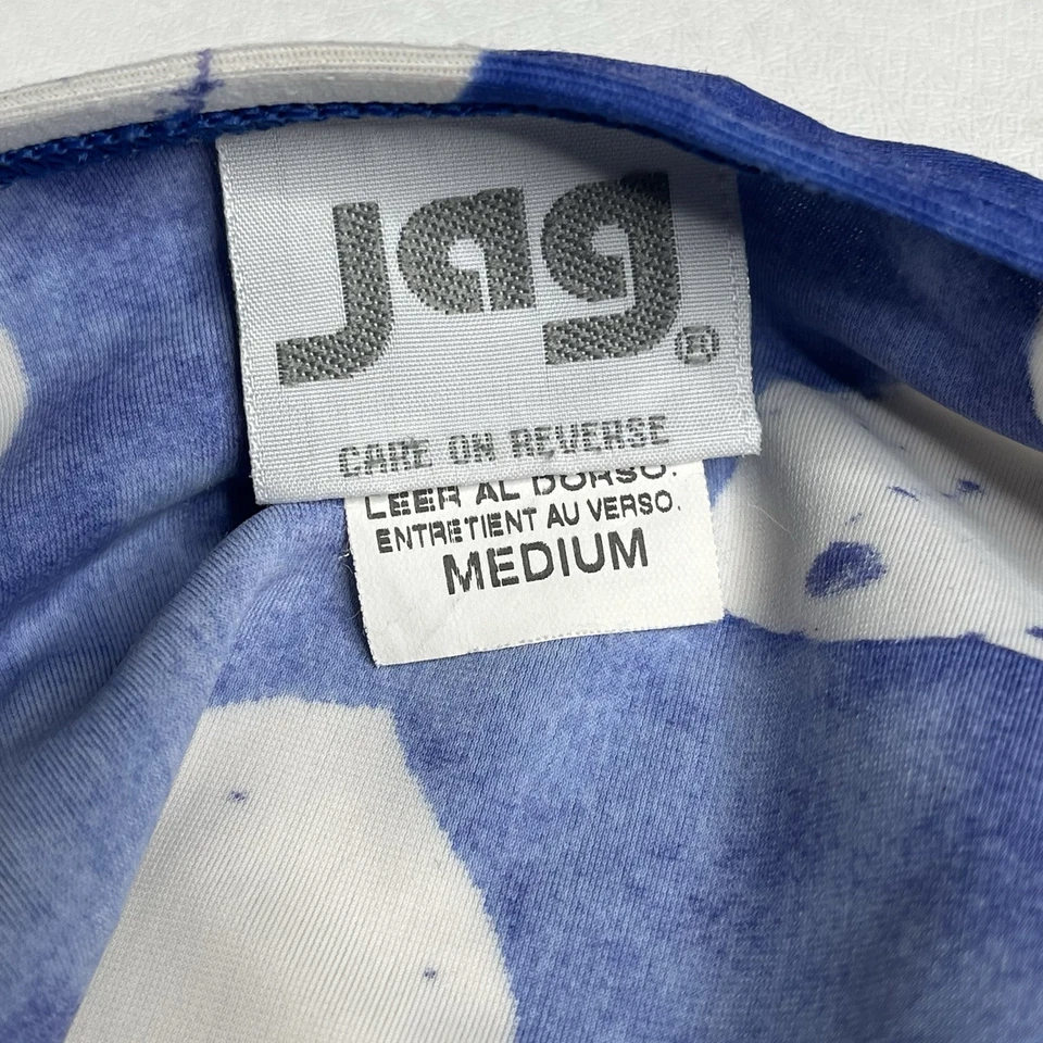 Tankini Top Bikini Jag Azul Blanco Floral Hawaiano Dos Piezas Mujer’s Talla M Foto 4 de 4