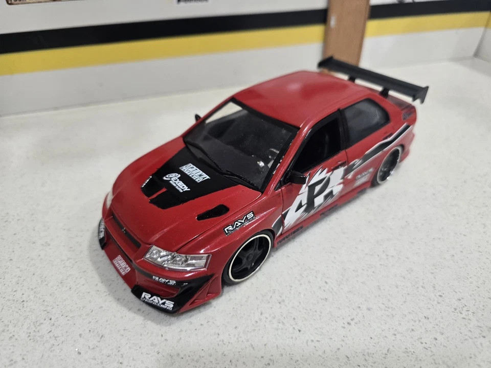 "F&F Tokyo Drift" escala 1/24 Sean's Mitsubishi Lancer Evolution #Personalizado - Imagem 3 de 4