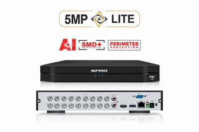 SPRO 5MP-Lite DVR AI PRO CCTV-Recorder | Intelligente Bewegungserkennung | UK-Bestand