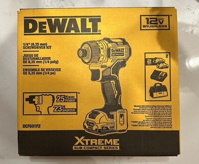 DEWALT 1/4-in 12V Xtreme Brushless Cordless Screwdriver Kit [Model DCF601F2]