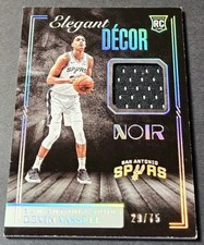 2020-21 Panini Noir Elegant Decor /75 Devin Vassell Rookie Patch RC #EDR Spurs