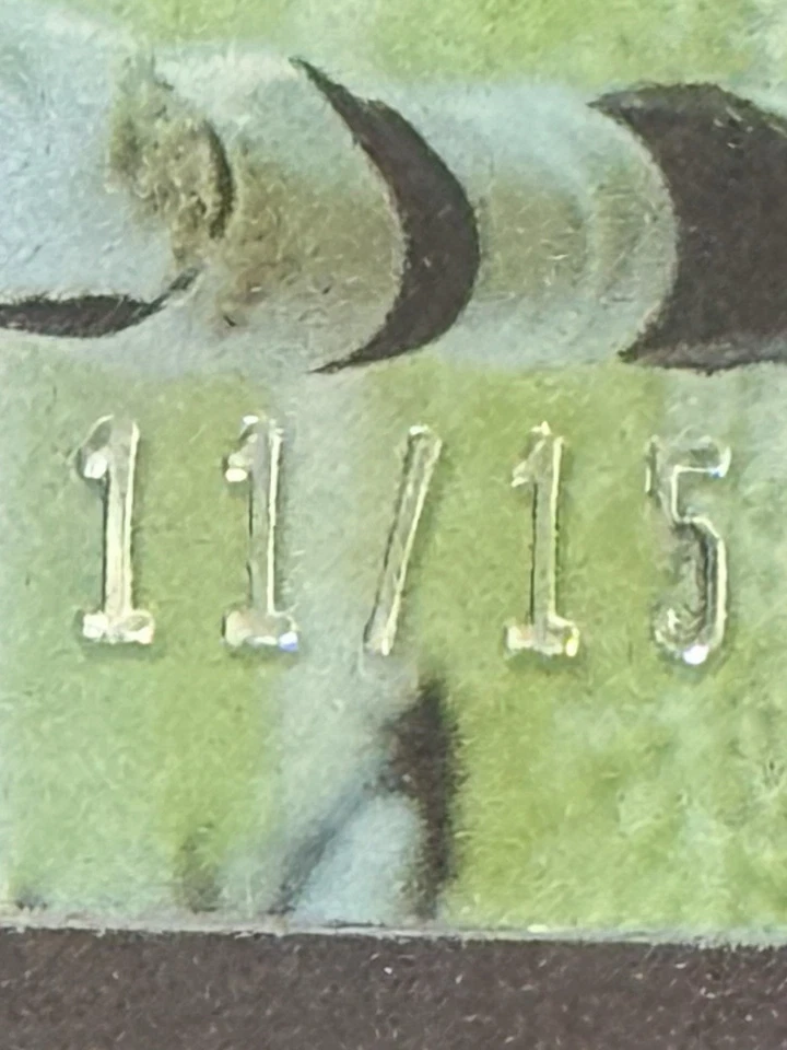 2019 Panini One RAY LEWIS Shadow Box AUTO #’D 11/15 Card No. 153 {RAVENS} - Image 2 of 3