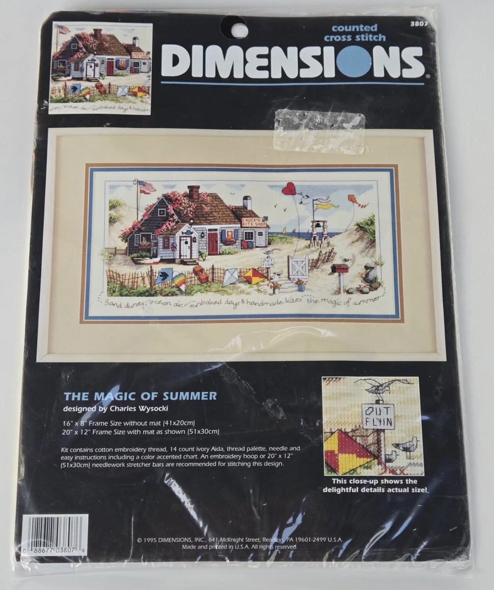 VTG SEALED Dimensions Counted Cross Stitch Kit The Magic of Summer Beach 3807
