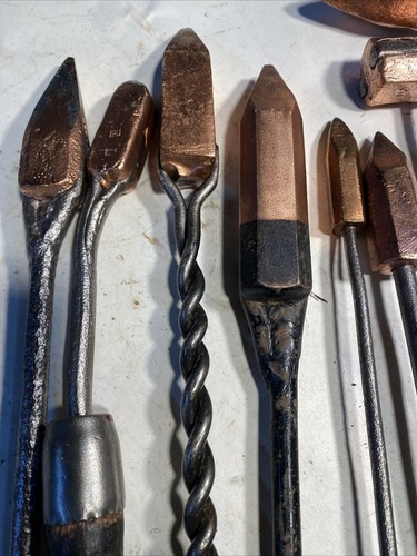 VINTAGE COPPER HEAD GAS BLOW TORCH SOLDERING IRON Lot 12 Each Polished Excellent - Picture 2 of 14