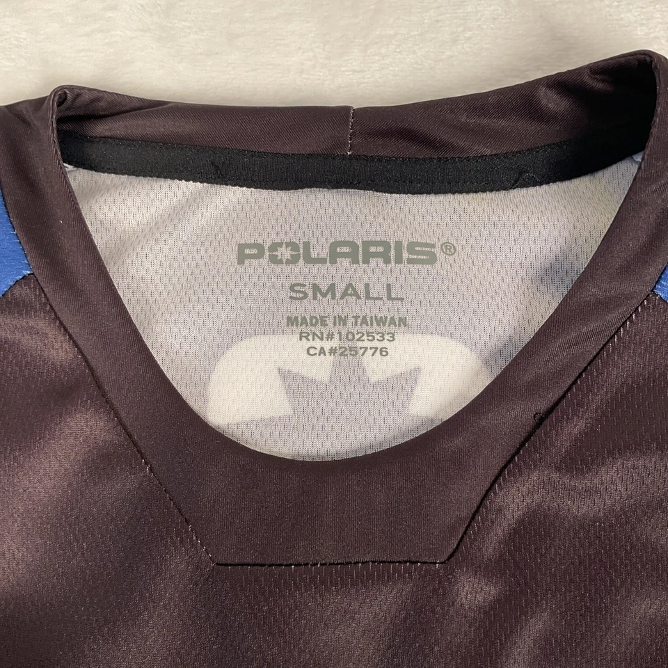 Polaris Jersey Turbo Ventilated Moisture Wicking ATV RZR SXS RANGER Blue Black S - Image 4 of 4