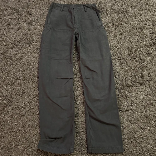 YZY Yeezy Gap pantaloni cargo in raso con passanti per cintura TAGLIA 26 verde scuro
