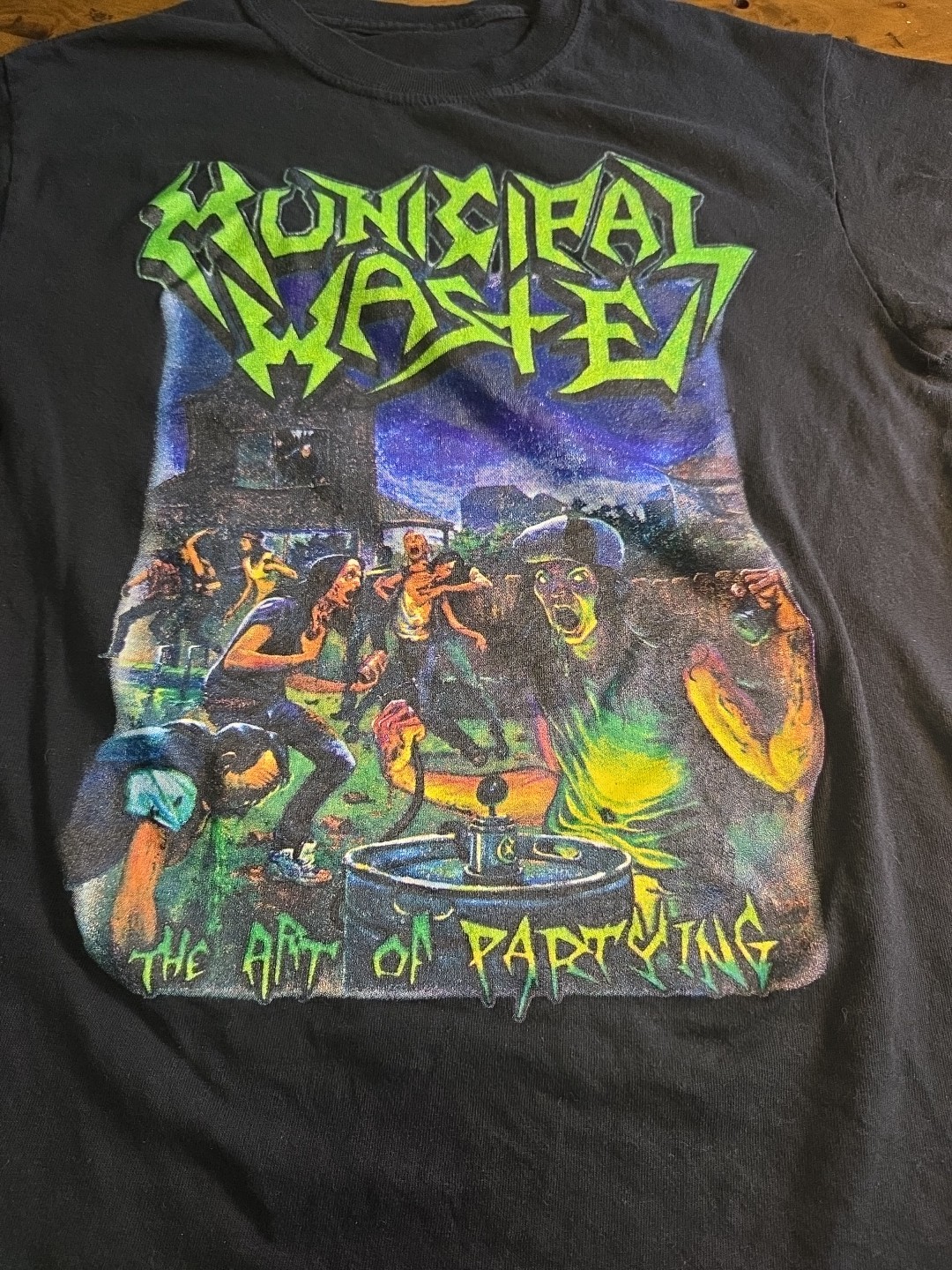 Municipal Waste The Art of Partying Shirt Mens Size S Thrash Crossover Metal Tee image 2